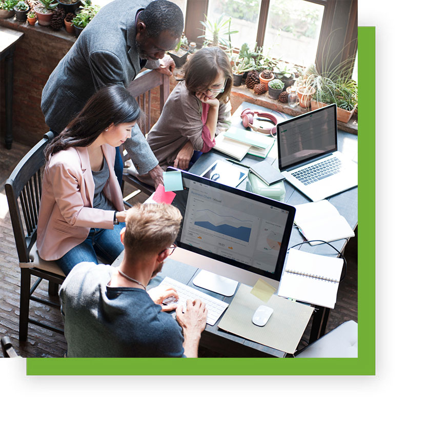 Business Team Discussion Data Marketing Statistics Concept
